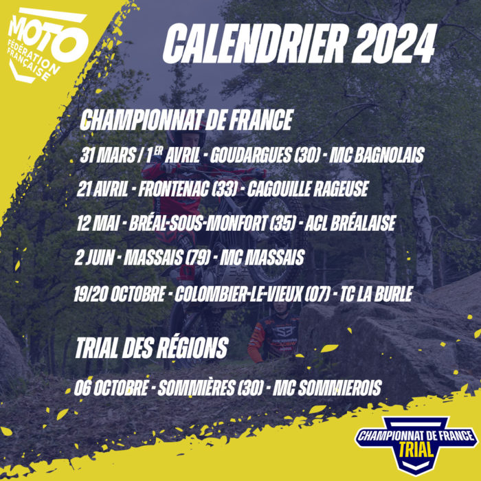 Inscriptions pré-calendrier 2024 ICI - Ligue Moto Nouvelle-Aquitaine